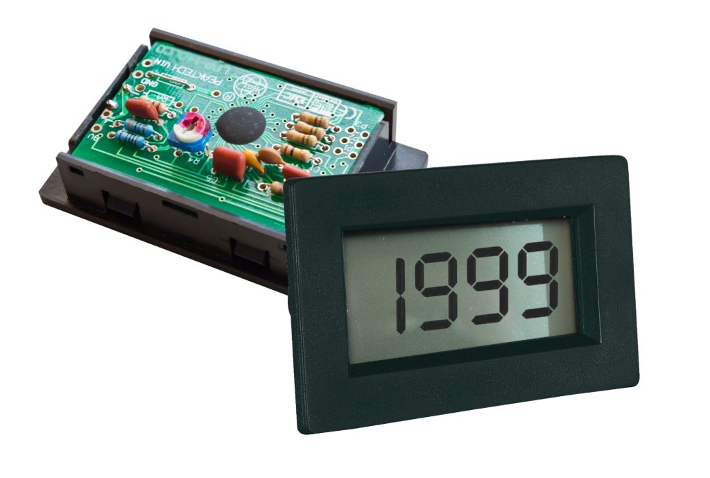 Voltmètre et ampèremètre à encastrer, écran LCD, chiffres de 13 mm – vue 3