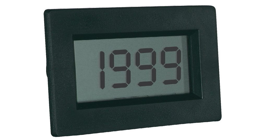 Voltmètre et ampèremètre à encastrer, écran LCD, chiffres de 13 mm