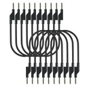 Cordon de test 50 cm (couleur : noir) – lot de 10