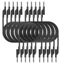 Cordon de test 100 cm (couleur : noir) – lot de 10